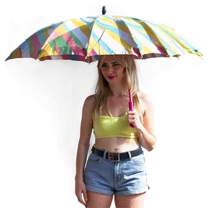Woman With Umbrella PNG Kvp