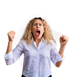 Woman Yelling In Anger Png Pku16 PNG image