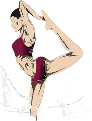 Woman Yoga Pose Illustration