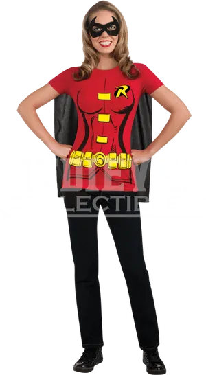 Womanin Robin Costume T Shirt PNG image