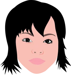 Womanwith Black Hairand Bangs PNG image