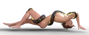 Womanwith Boa Constrictor PNG image