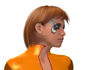 Womanwith Butterfly Eye Art