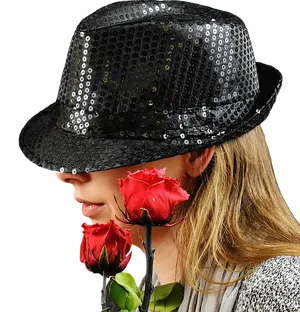 Womanwith Hatand Roses