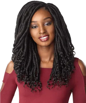 Womanwith Long Dreadlocks PNG image