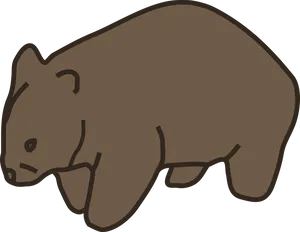 Wombat Cartoon Illustration PNG