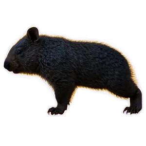 Wombat Silhouette Png 06252024 PNG image