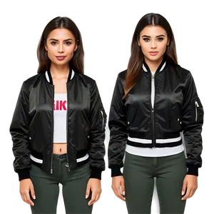 Women's Fitted Bomber Jacket Png 62 PNG image