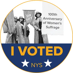 Womens Suffrage Anniversary Voting Sticker