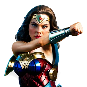 Wonder Woman Action Pose PNG 55