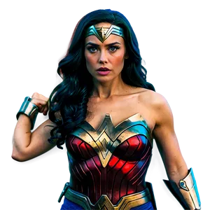 Wonder Woman Action Pose PNG Uid