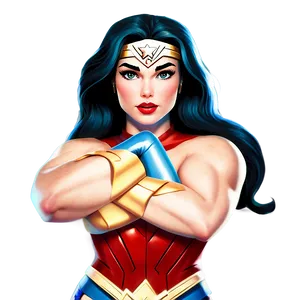 Wonder Woman Animated Style PNG Pno