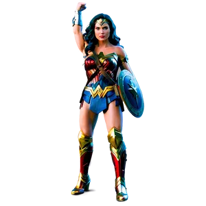 Wonder Woman Battle Stance PNG Aff