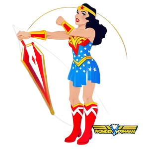 Wonder Woman Cartoon PNG Isc99