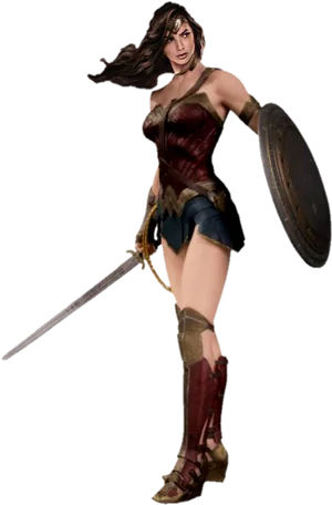 Wonder Woman Classic Pose PNG image