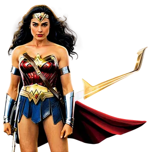 Wonder Woman Comic Art PNG Def47