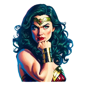 Wonder Woman Comic Art PNG Qvf