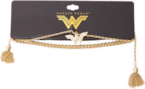 Wonder Woman Logo Golden Choker Necklace PNG image