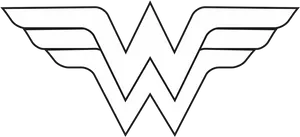 Wonder Woman Logo Outline PNG image