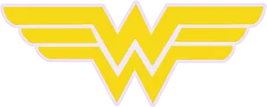 Wonder Woman Logo Yellow PNG image
