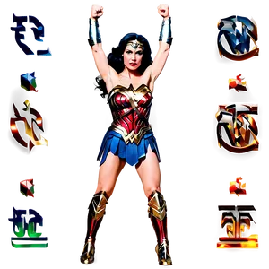 Wonder Woman Powerful Pose Png 05212024 PNG image