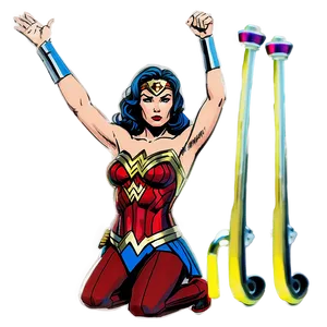 Wonder Woman Powerful Pose Png Gjp73 PNG image