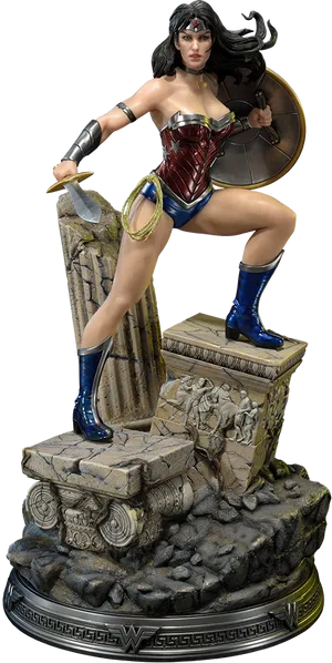 Wonder Woman Statue Action Pose