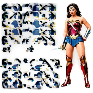 Wonder Woman Superhero Pose PNG 05212024