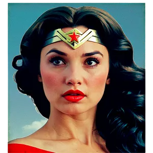 Wonder Woman Vintage Poster PNG 54