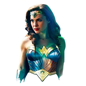 Wonder Woman Watercolor Art PNG Fus PNG