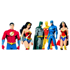 Wonder Woman With Justice League PNG 05212024