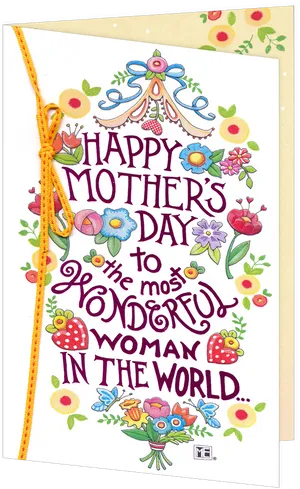 Wonderful Woman Mothers Day Card PNG image