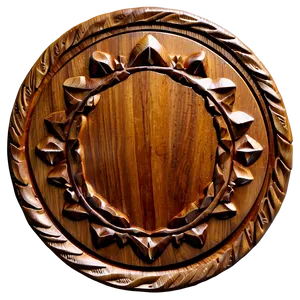 Wood Circle Medallion PNG 06282024