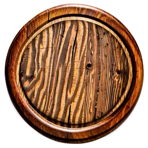 Wood Circle Sign PNG 06282024