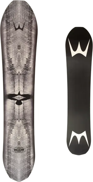 Wood Design Snowboard Frontand Back