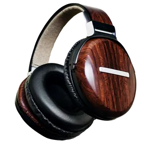 Wood Finish Headphone Png 05252024 PNG image