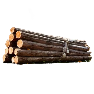 Wood Log Bundle PNG 06292024
