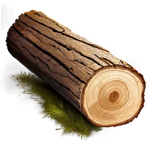 Wood Log Illustration PNG Fou63