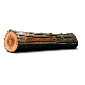 Wood Log With Bark PNG 06292024
