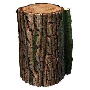 Wood Log With Bark PNG 06292024