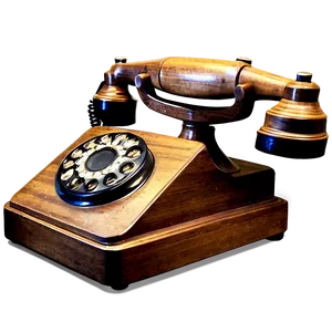 Wooden Antique Telephone Png 05252024 PNG image