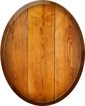 Wooden Barrel Texture Circular Frame PNG image