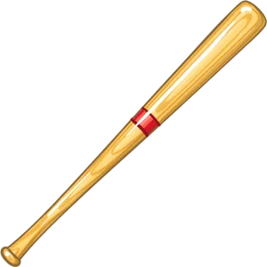 Wooden Baseball Bat Illustration PNG image