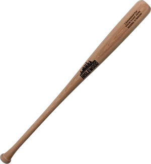 Wooden Baseball Bat Isolatedon Black PNG image