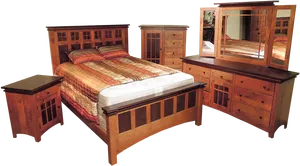 Wooden Bedroom Furniture Set