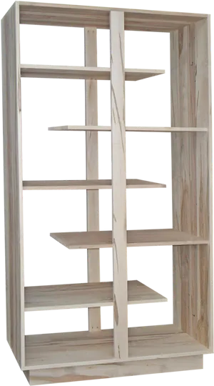 Wooden Bookshelf Asymmetrical Design