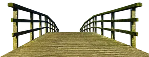 Wooden Bridge Over Black Backdrop
