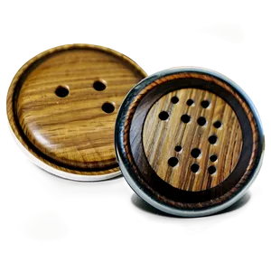 Wooden Button PNG Snr