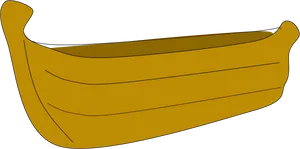 Wooden Canoe Illustration PNG image