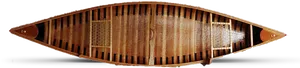 Wooden Canoe Top View PNG image